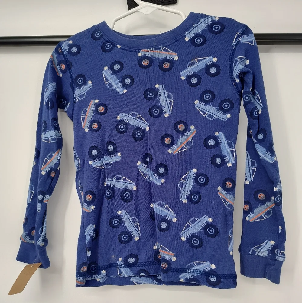 Carter's Blue Long Sleeve Pajama Shirt with Monster Truck Design Kids Size 4T